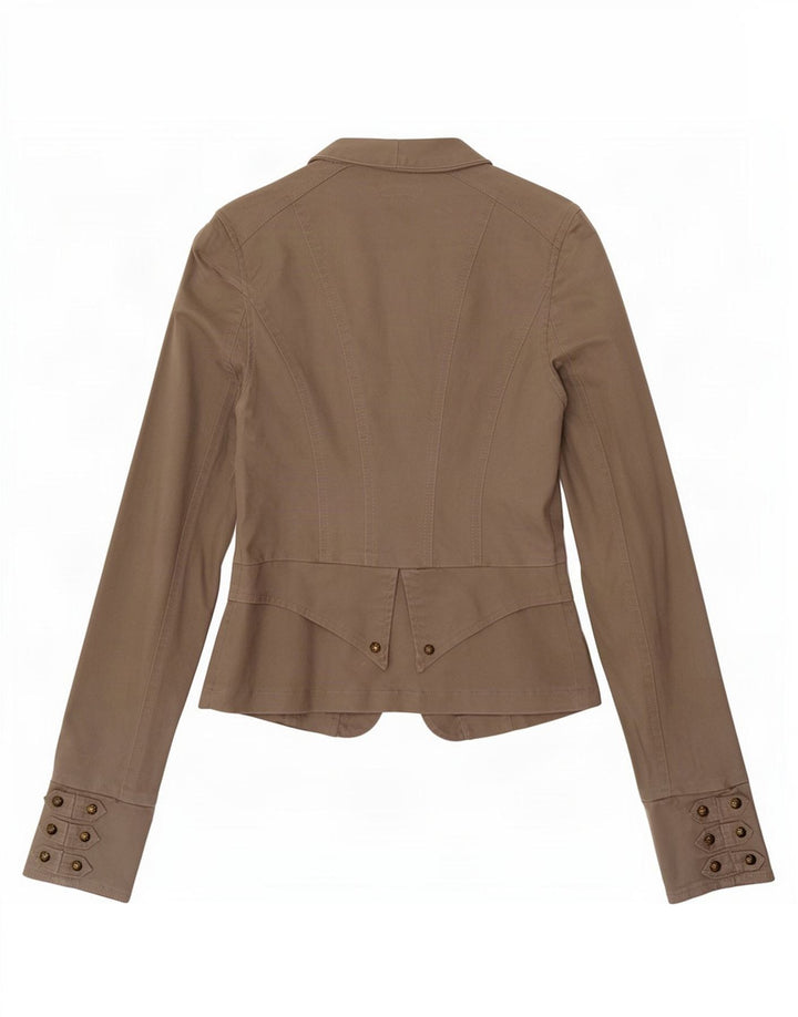 Jane Norman Chaqueta Blazer para Mujer UK 6 XS Algodón Gris