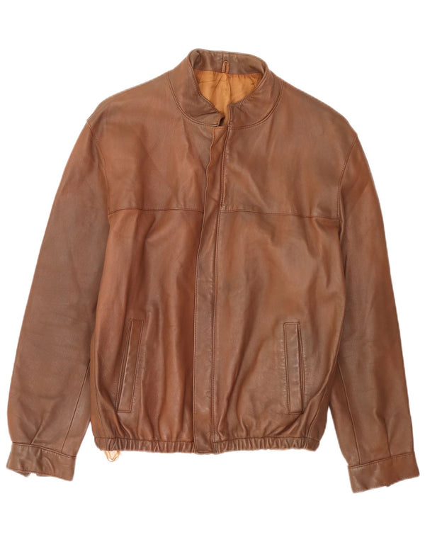 Chaqueta bomber vintage para hombre IT 54 2XL Marrón