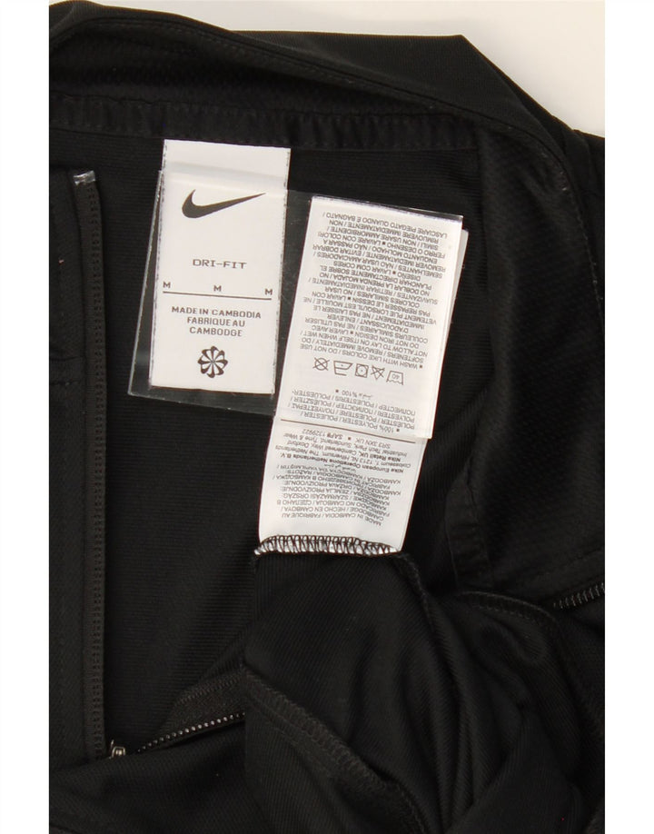 NIKE Mens Dri Fit Tracksuit Top Jacket Medium Black Polyester Vintage Nike and Second-Hand Nike from Messina Hembry 