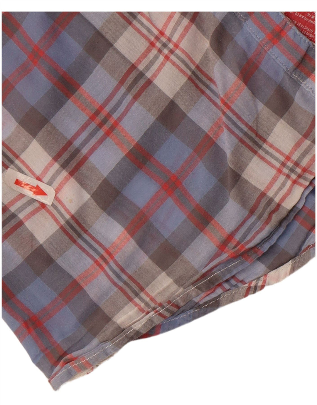 Superdry Camisa De Manga 3/4 Para Mujer UK 44 Algodón A Cuadros Azul Medio