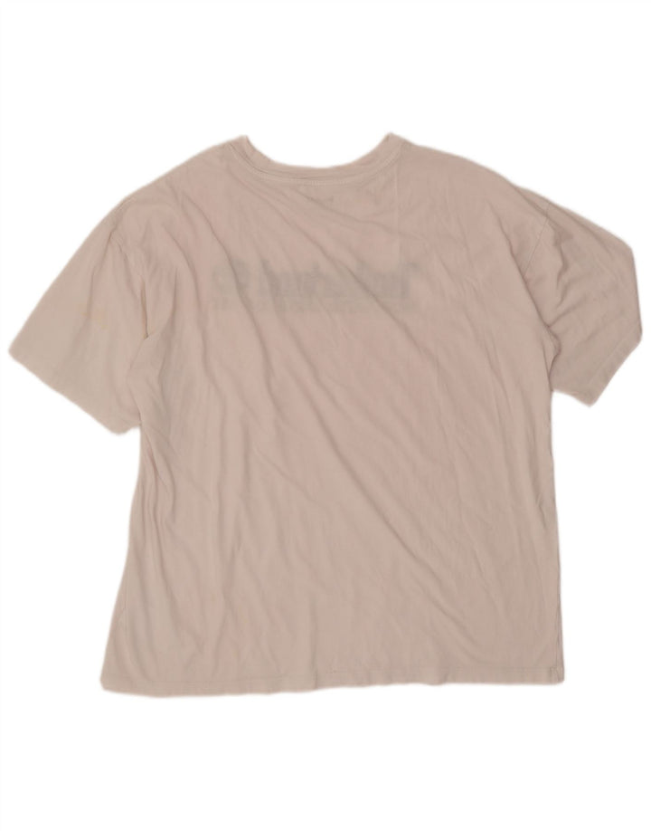Timberland Camiseta gráfica para hombre Top grande de algodón blanco