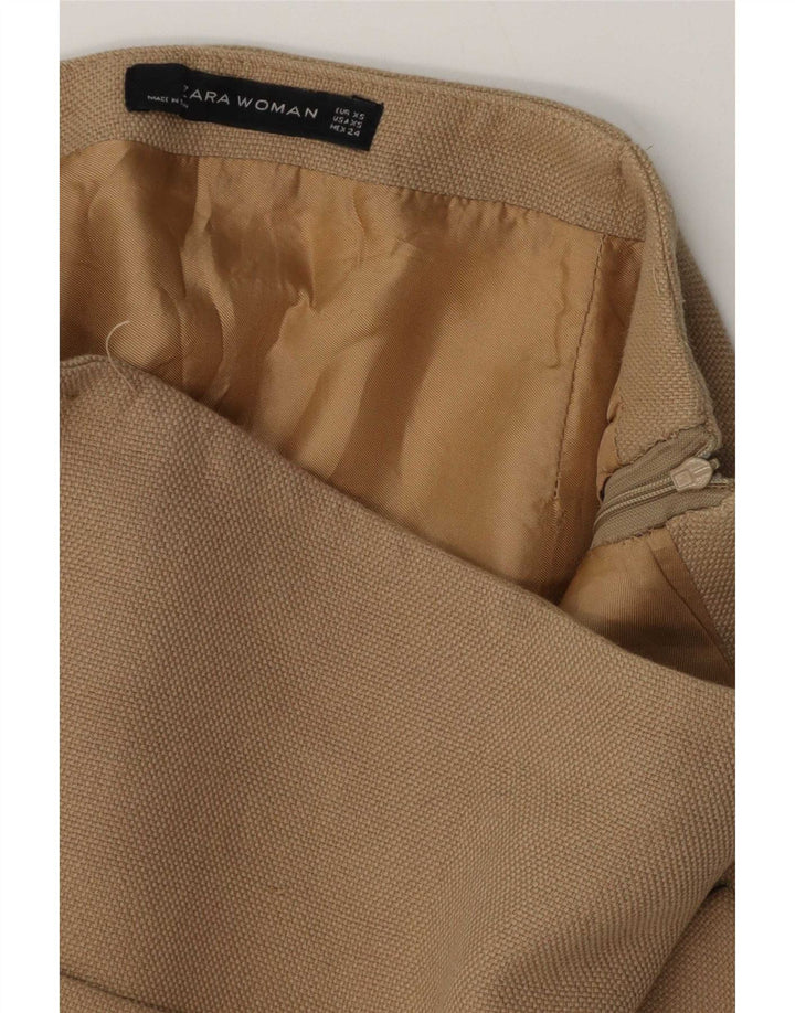 Minifalda Zara Mujer XS W24 Beige