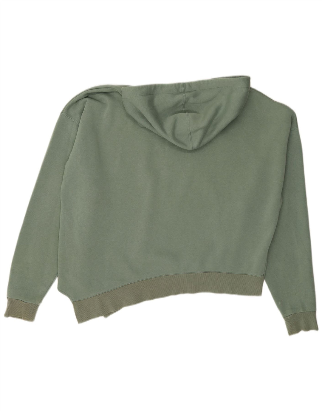Reebok Sudadera con capucha asimétrica corta para mujer Reino Unido 12/14 Algodón verde medio