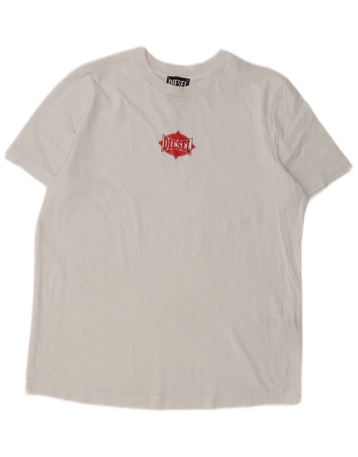 Diesel Camiseta gráfica para niños 13-14 años Grande Blanco