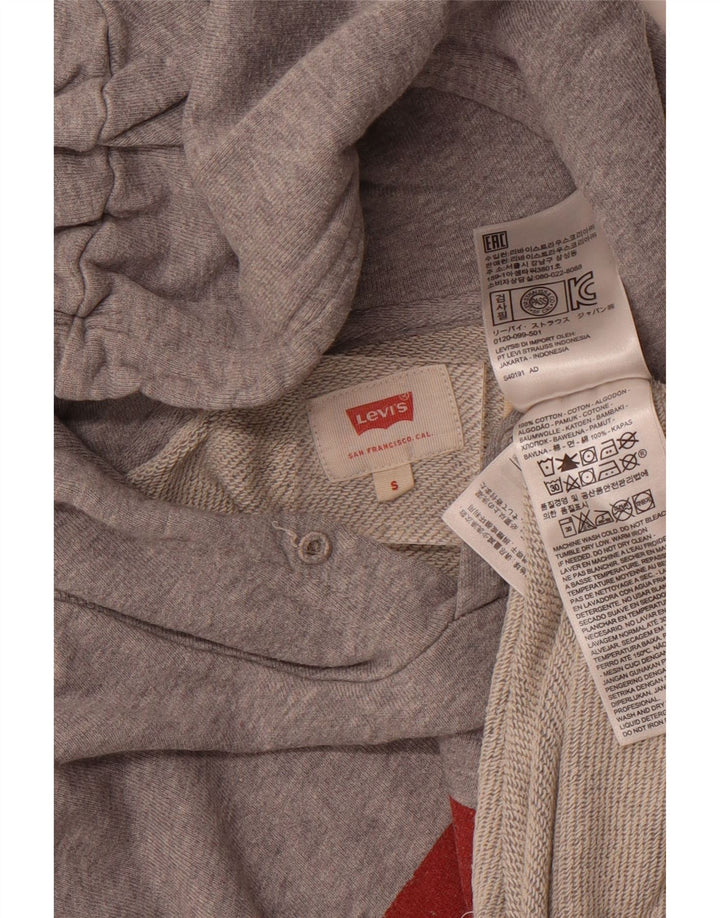 Levi's Hombre Sudadera Con Capucha Gráfica Jersey Pequeño De Algodón Gris