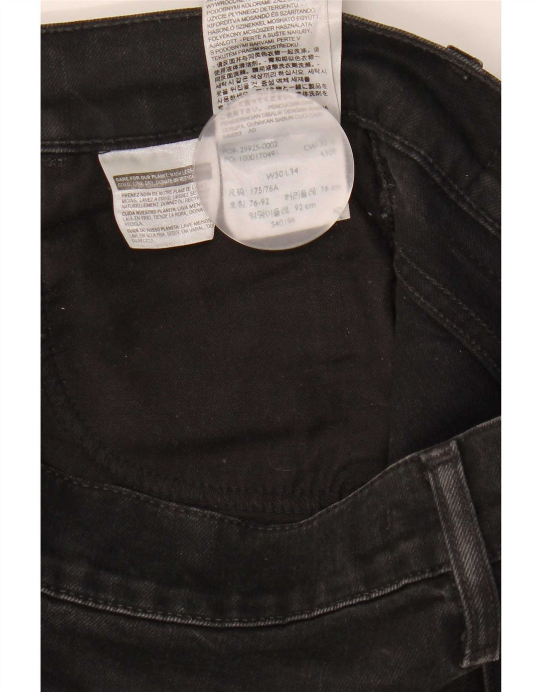 Vaqueros Levi's Line 8 Slim para mujer W30 L34 Algodón negro