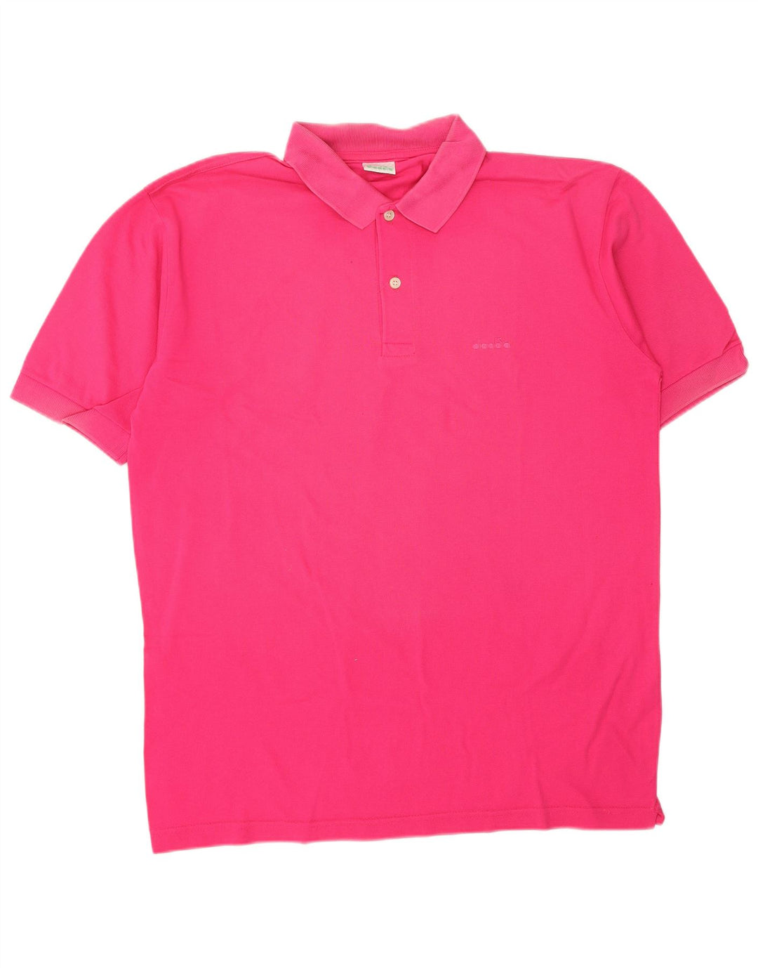 DIADORA Polo Hombre Grande Rosa Algodón