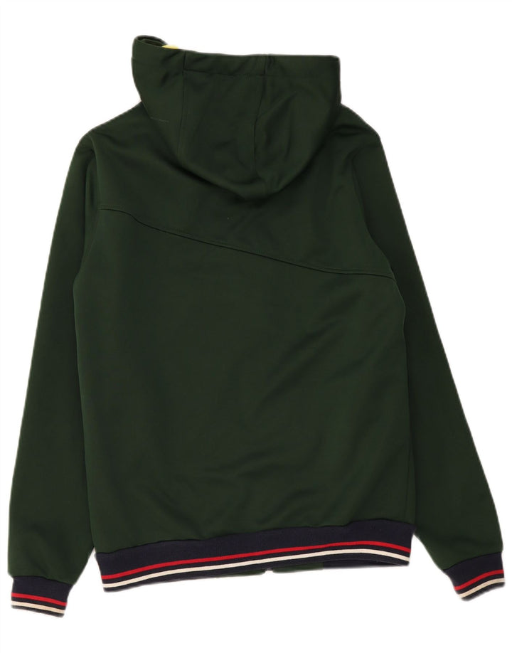 Tommy Hilfiger Suéter con capucha y cremallera para hombre Poliéster verde medio