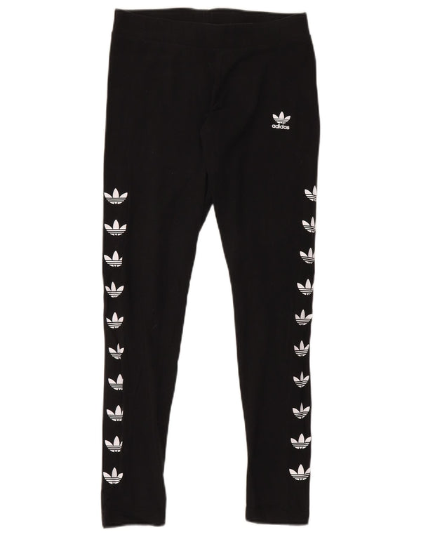 Adidas Leggings gráficos para mujer Reino Unido 12 Algodón negro mediano