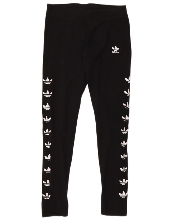 Adidas Leggings gráficos para mujer Reino Unido 12 Algodón negro mediano