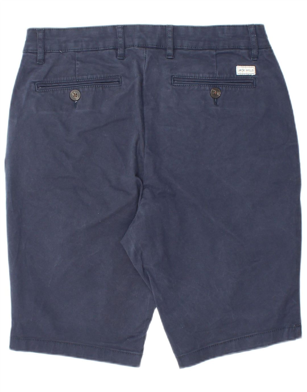 JACK WILLS Pantalones cortos chinos ajustados para hombre W32 Algodón azul marino medio