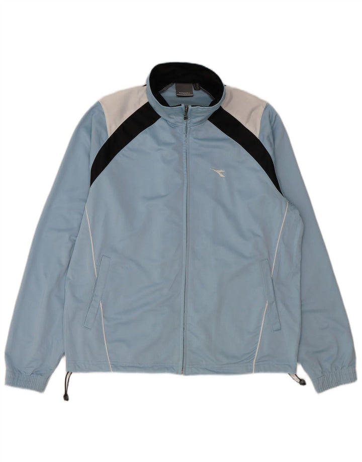 DIADORA Chaqueta de chándal para hombre ES 38 Azul medio Poliéster color block
