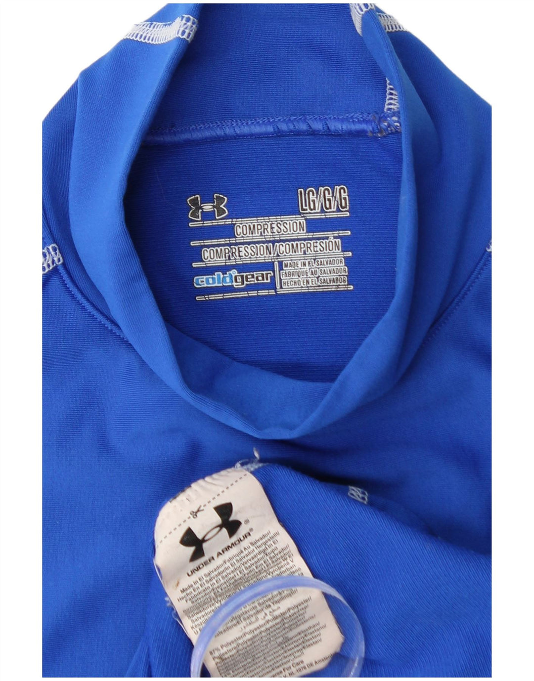 UNDER ARMOUR Camiseta Cold Gear para hombre de manga larga poliéster azul grande