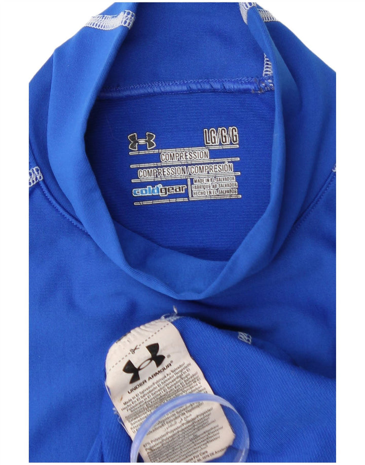 UNDER ARMOUR Camiseta Cold Gear para hombre de manga larga poliéster azul grande