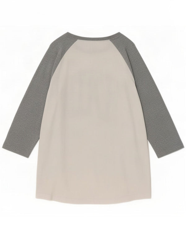 Top gráfico Nike para mujer con manga 3/4 UK 44 Grande Algodón con bloques de color blanco