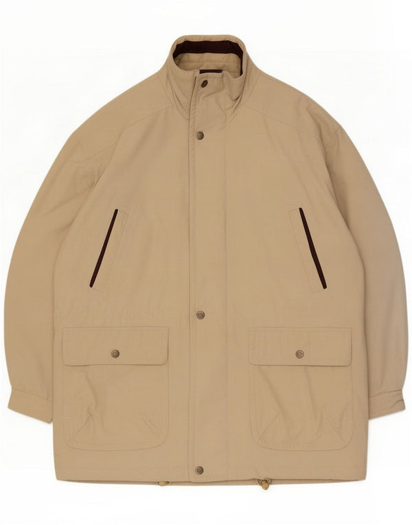 Abrigo cortavientos vintage para hombre IT 58 4XL Beige Poliéster