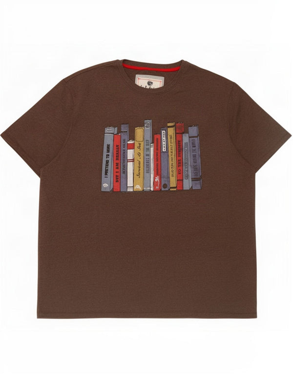 Fat Face Mens Graphic T-Shirt Top 2XL Brown Cotton