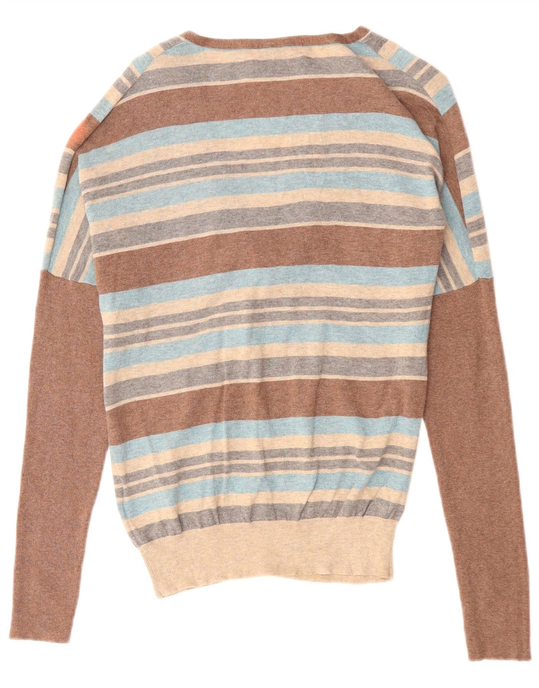 MONSOON Jersey con cuello en V para mujer UK 40 Mediano Rayas multicolores