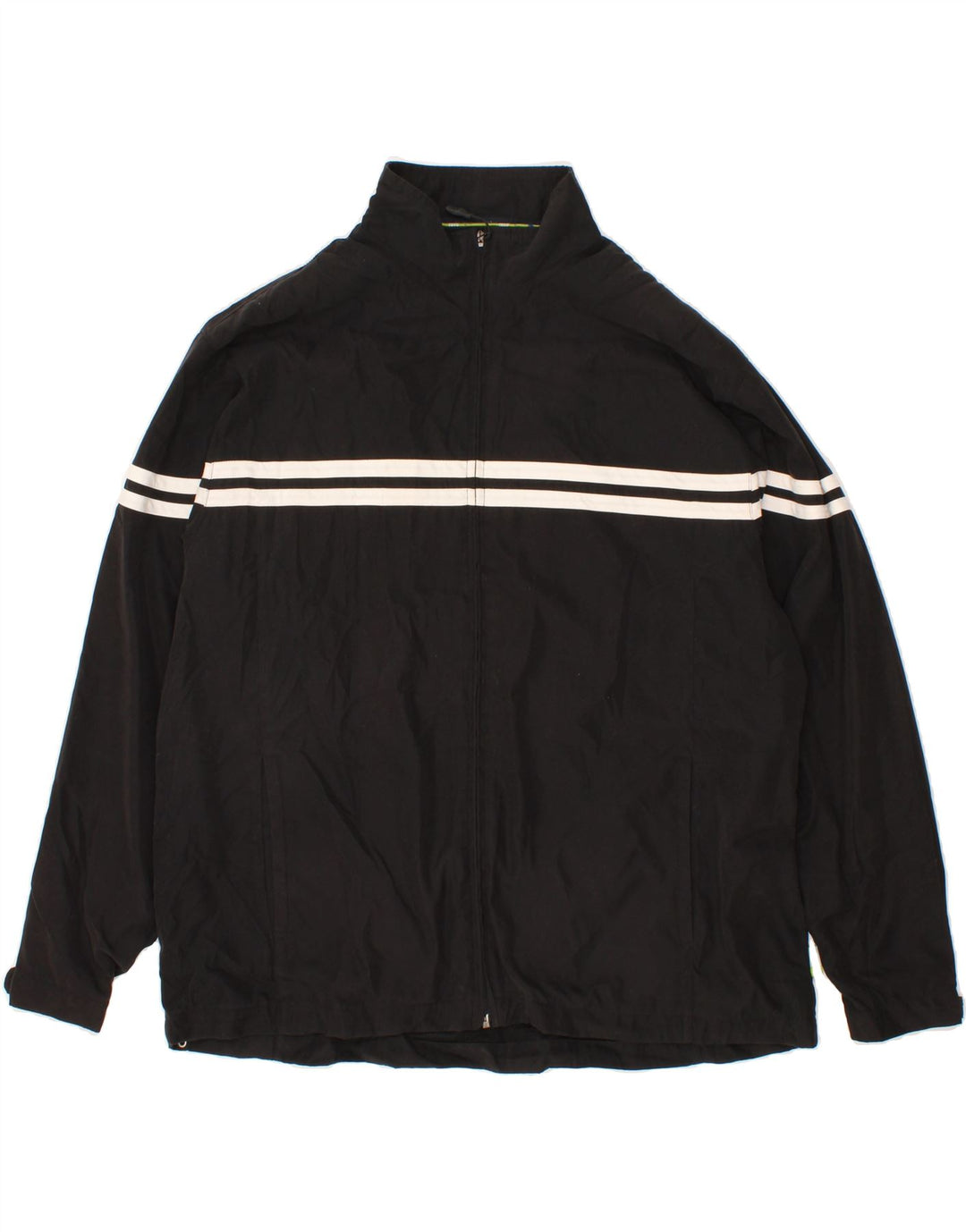 IZOD Mens Tracksuit Top Jacket 2XL Black Colourblock Vintage Izod and Second-Hand Izod from Messina Hembry 