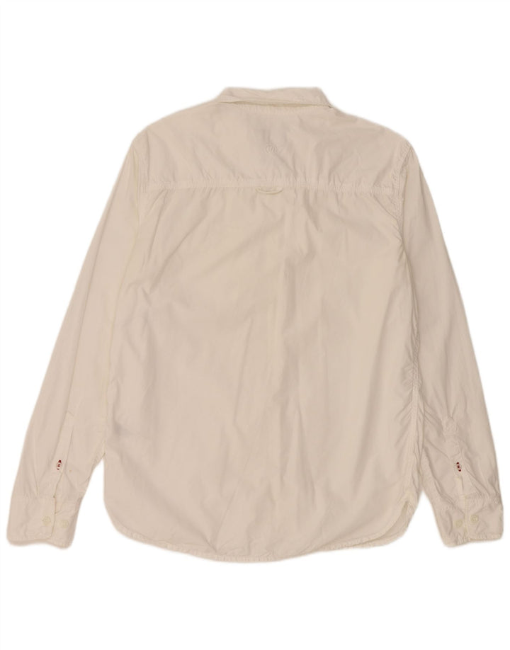 Camisa de hombre Fat Face Algodón blanco mediano