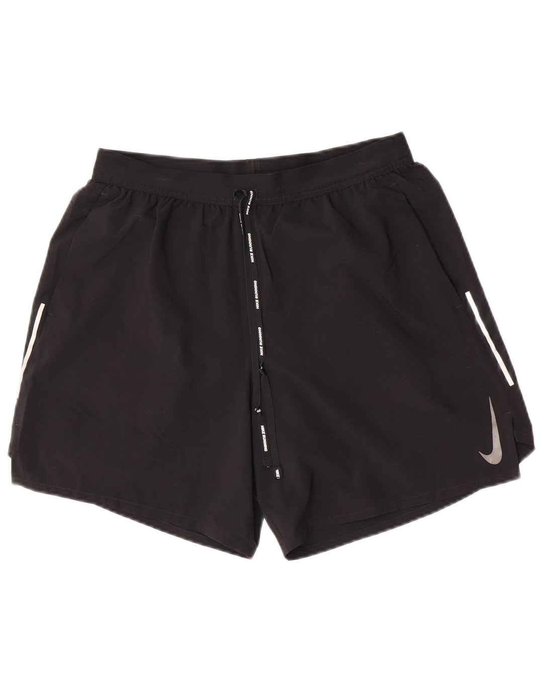 Nike - Pantalones cortos deportivos Dri Fit para mujer, talla grande, poliéster negro