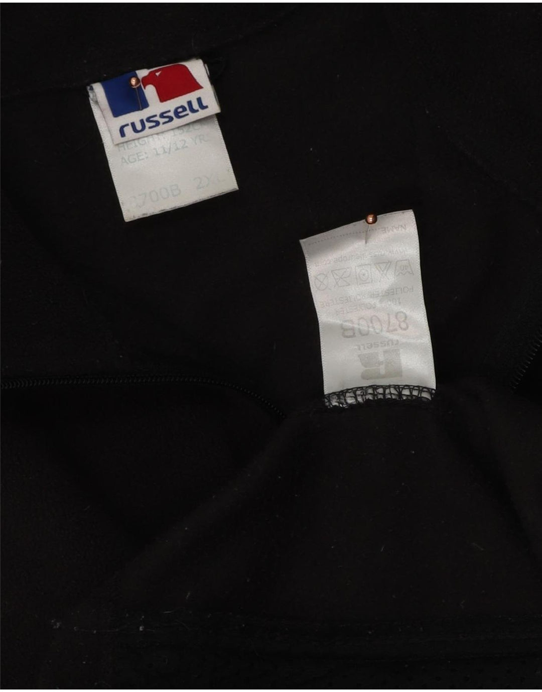 Russell Athletic Chaqueta Polar para Niños 11-12 Años 2XL Negro Poliéster