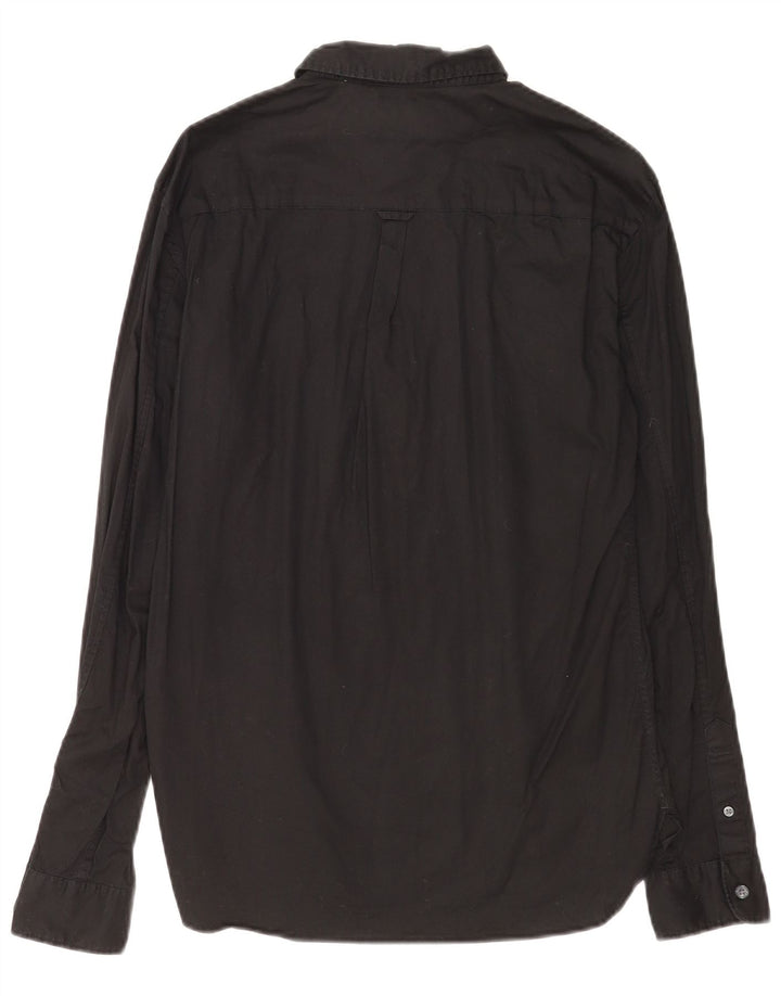 Camisa All Saints Hombre Pequeña Algodón Negro