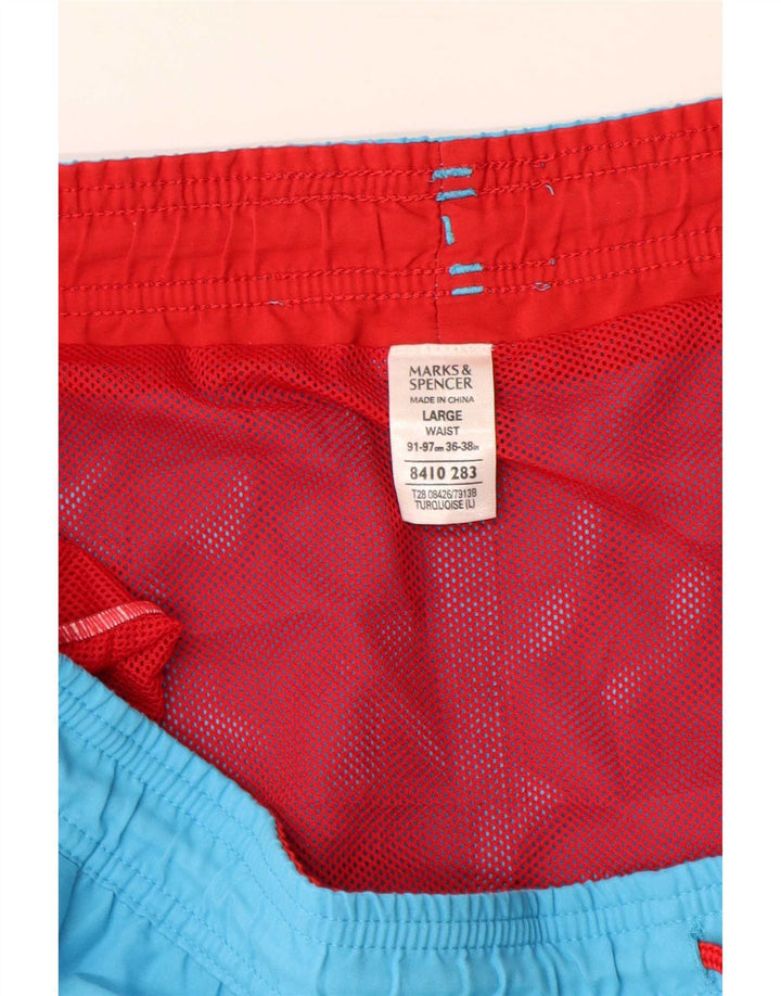 Marks & Spencer - Bañador para hombre, talla grande, poliéster, color turquesa