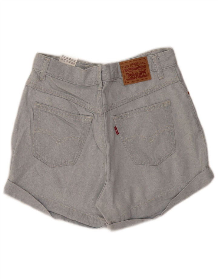 LEVI'S Mujer Mom Denim Shorts W28 Algodón Azul Medio