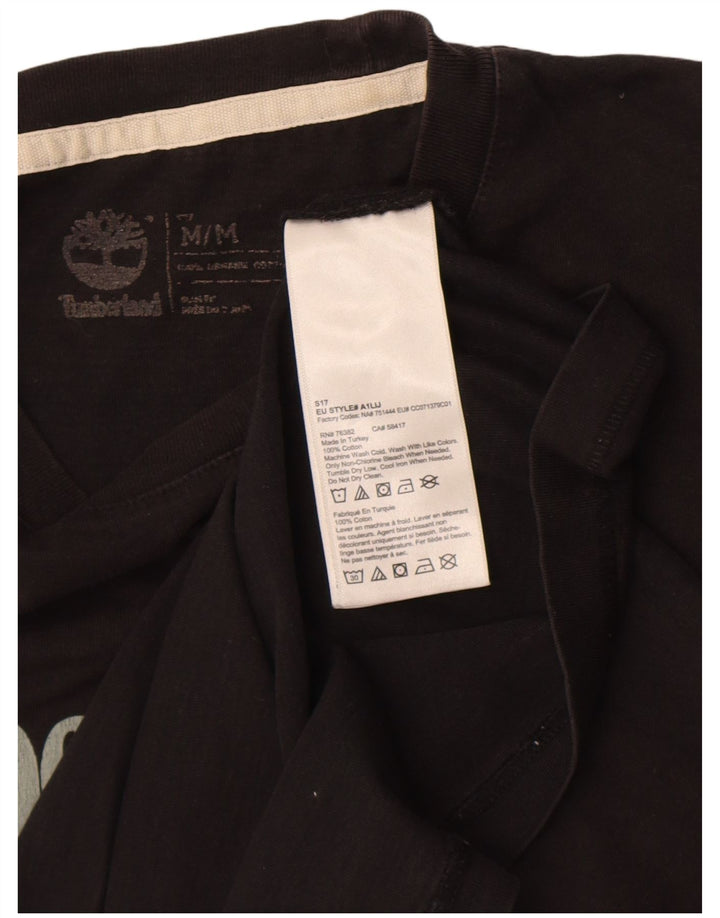 Timberland Camiseta gráfica para hombre Top Medium Black Cotton
