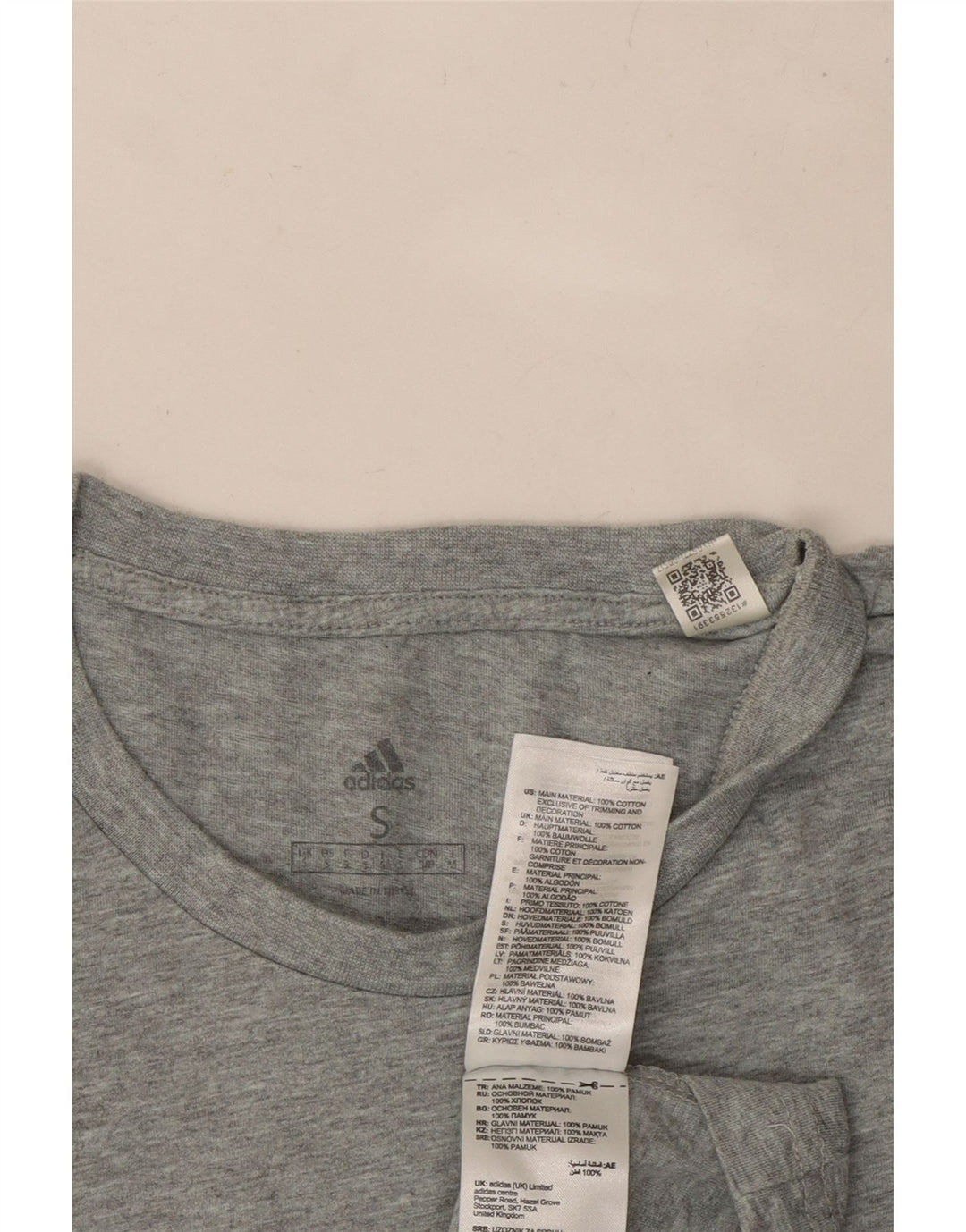 ADIDAS Camiseta gráfica para hombre Top Small Grey Cotton