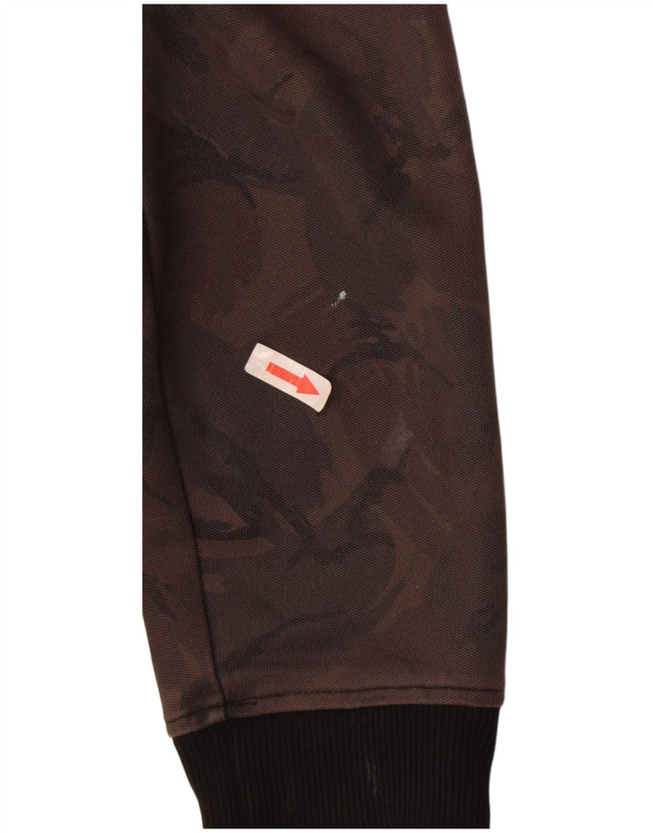 Fred Perry Chándal Para Hombre Chaqueta Superior Pequeña Marrón Camuflaje Poliéster