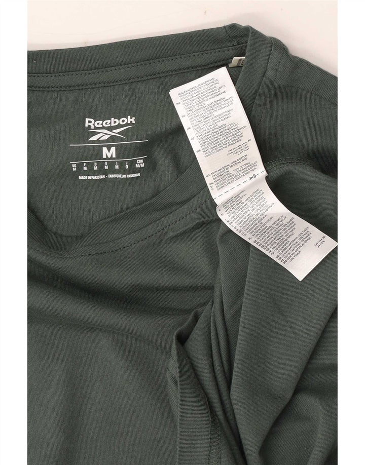 Camiseta Reebok Hombre Graphic Top Algodón Verde Medio