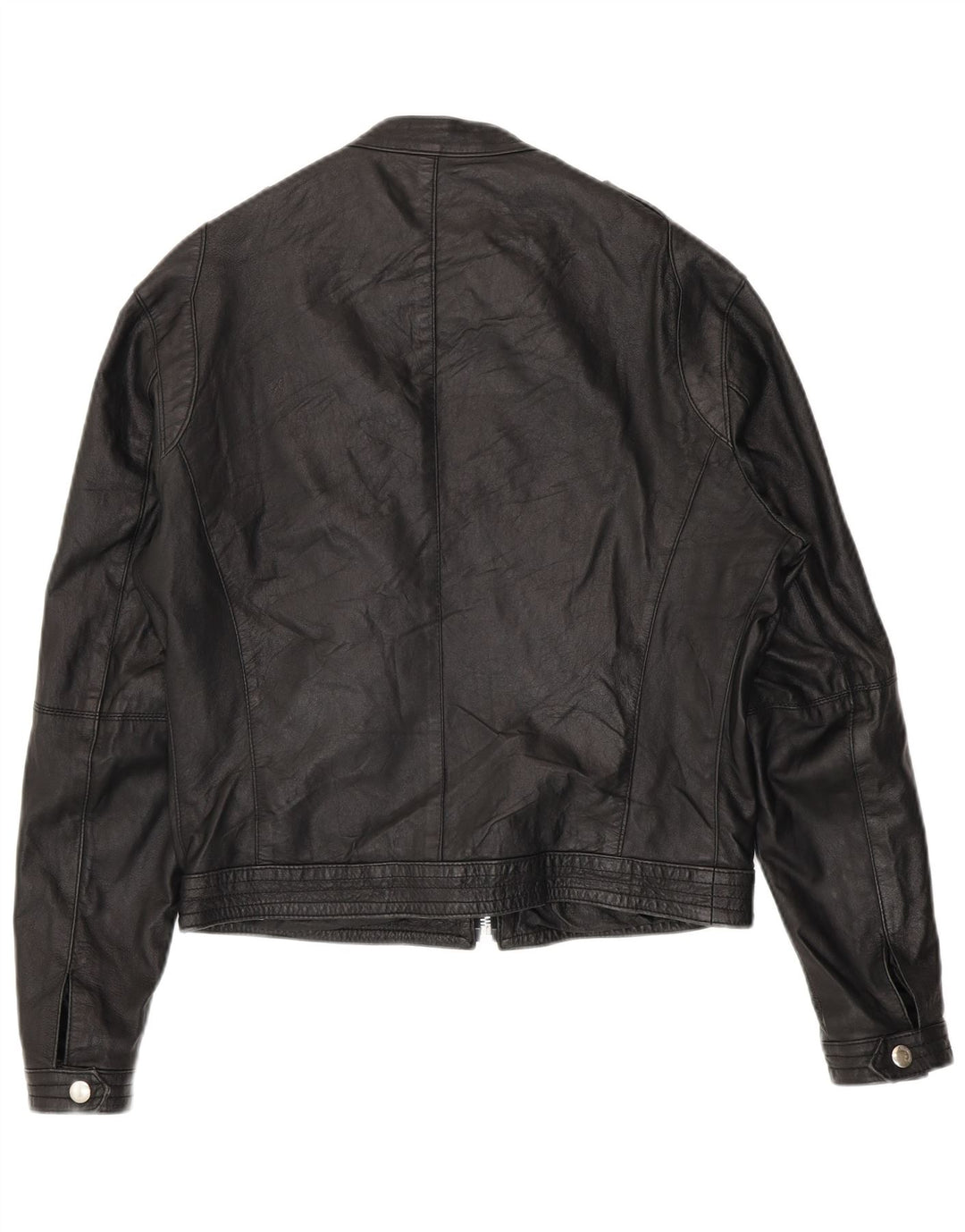 Chaqueta de cuero militar imperial para mujer IT 48 XL Negro