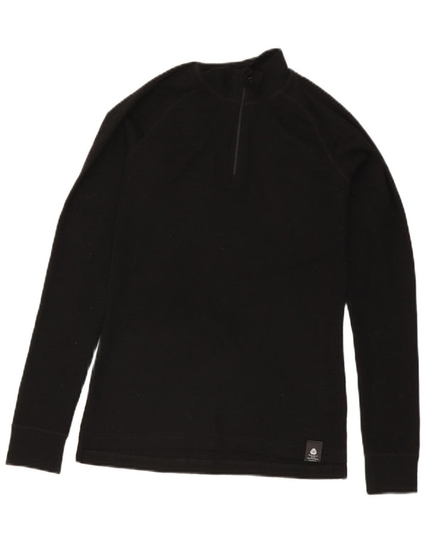 Jersey tipo jersey con cuello y cremallera para mujer de Mountain Warehouse UK 40 Small Lana negra