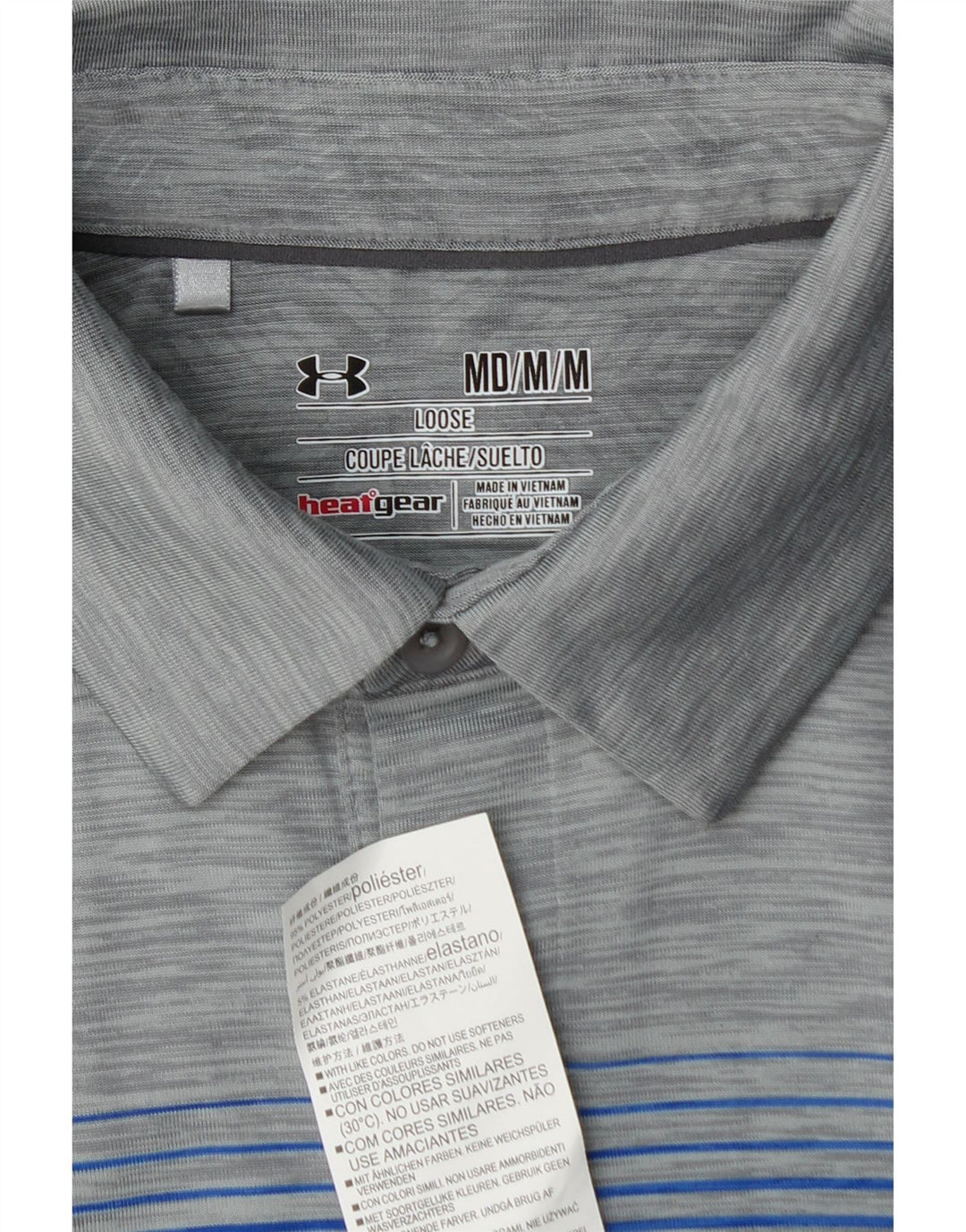 UNDER ARMOUR Polo Heat Gear para hombre Poliéster color block gris medio