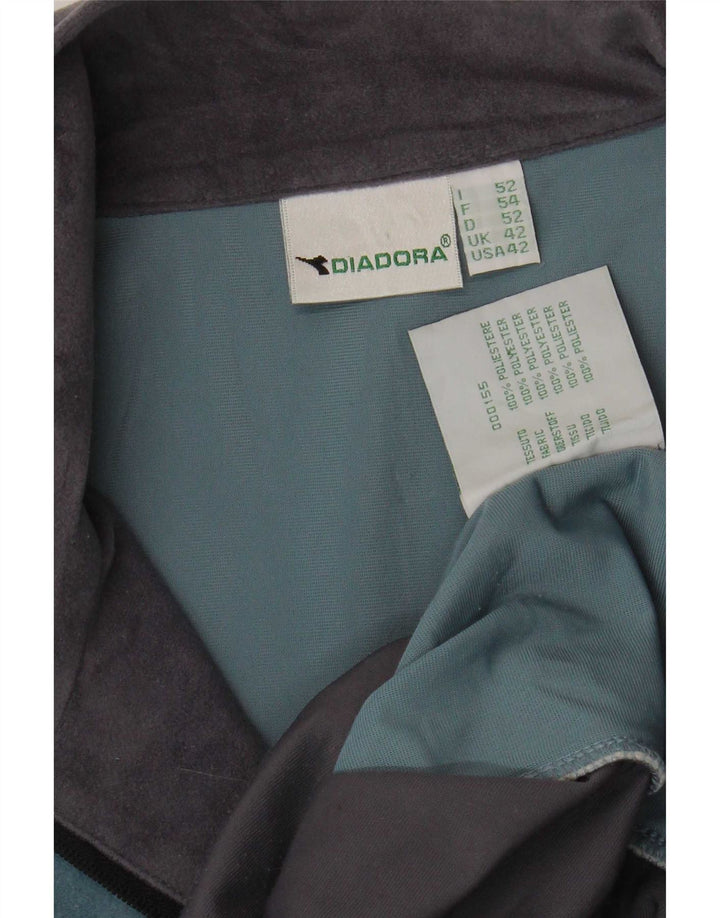 Diadora Chaqueta Polar Hombre ES 42 XL Poliéster Color Block Azul
