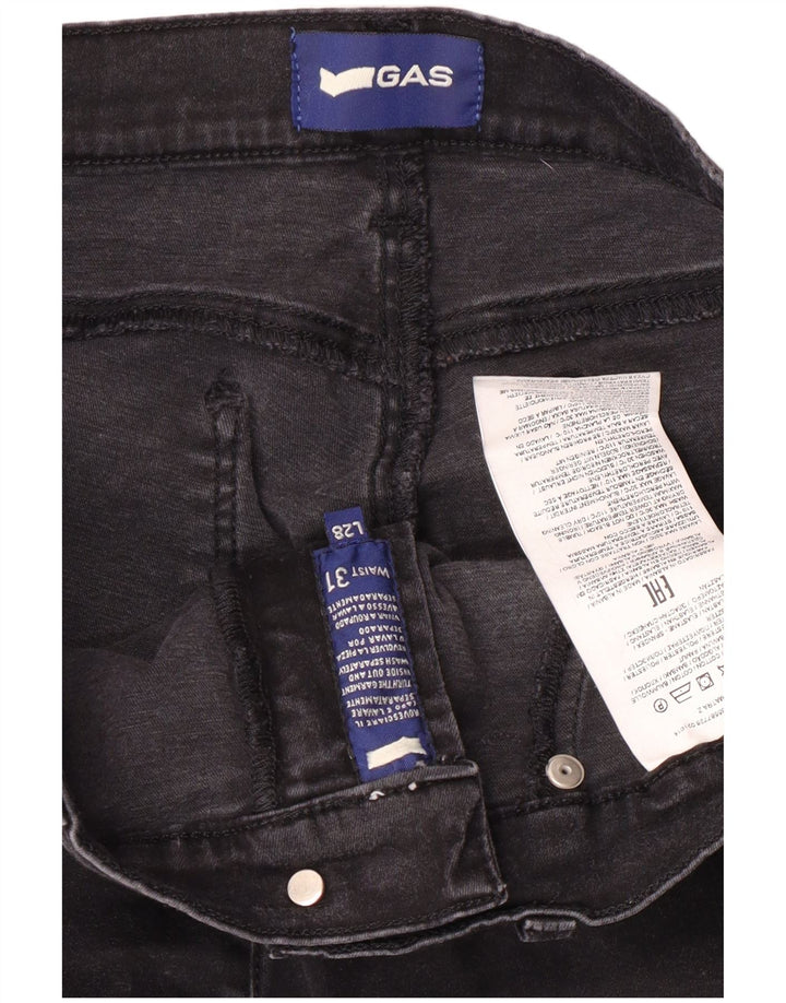 Vaqueros Slim Mujer Gas W31 L28 Algodón Negro