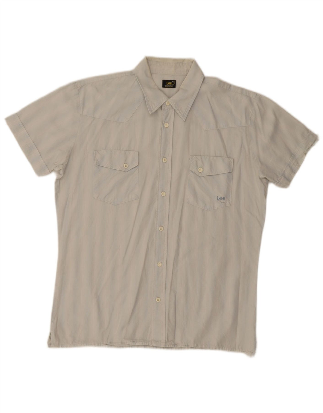 Lee Camisa Manga Corta Hombre XL Azul Rayas