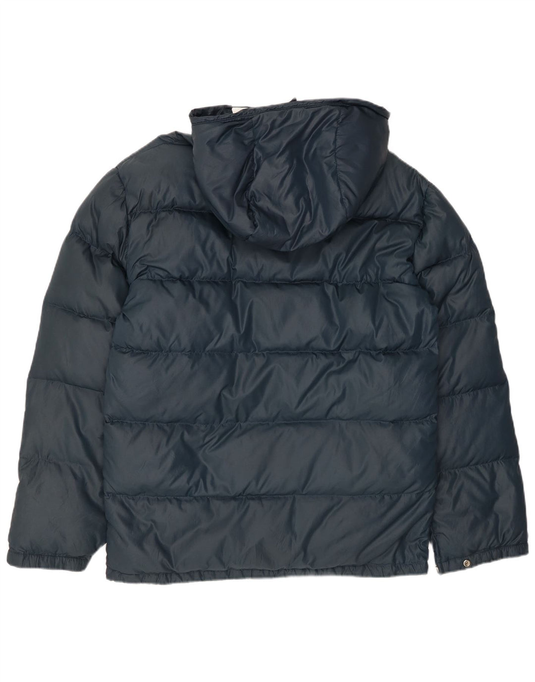 VINTAGE Chaqueta acolchada con capucha para hombre Reino Unido 38 Azul marino medio