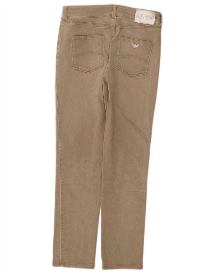 Vaqueros Armani Mujer Slim W30 L28 Algodón Beige