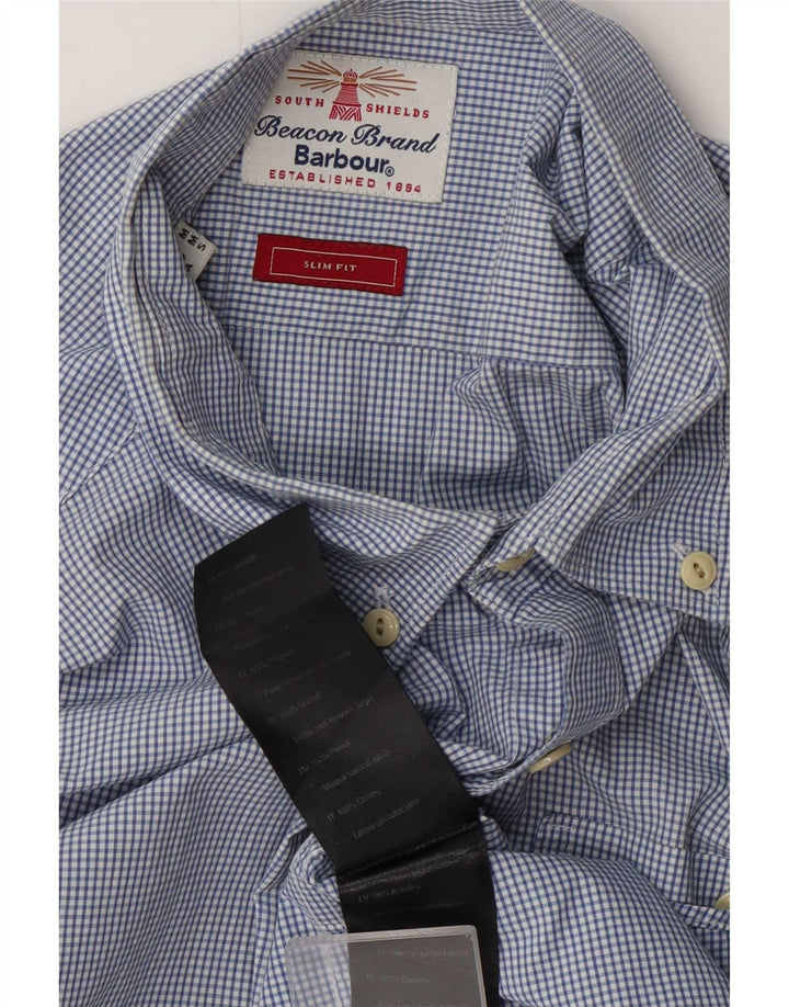 Barbour Camisa Slim Fit De Algodón A Cuadros Azul Medio |