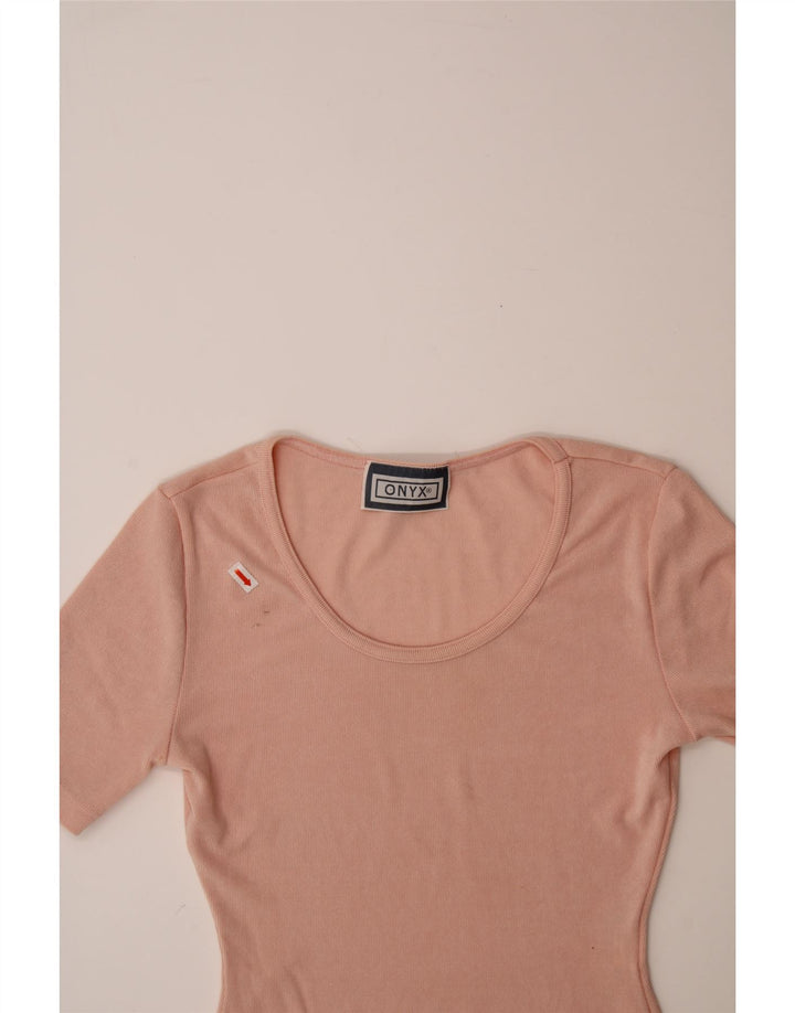 ONYX Womens Bodysuit UK 8 Small Pink Acetate Vintage Onyx and Second-Hand Onyx from Messina Hembry 