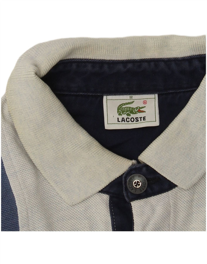 Polo Lacoste De Rugby De Manga Larga Azul Marino Medio Color Block