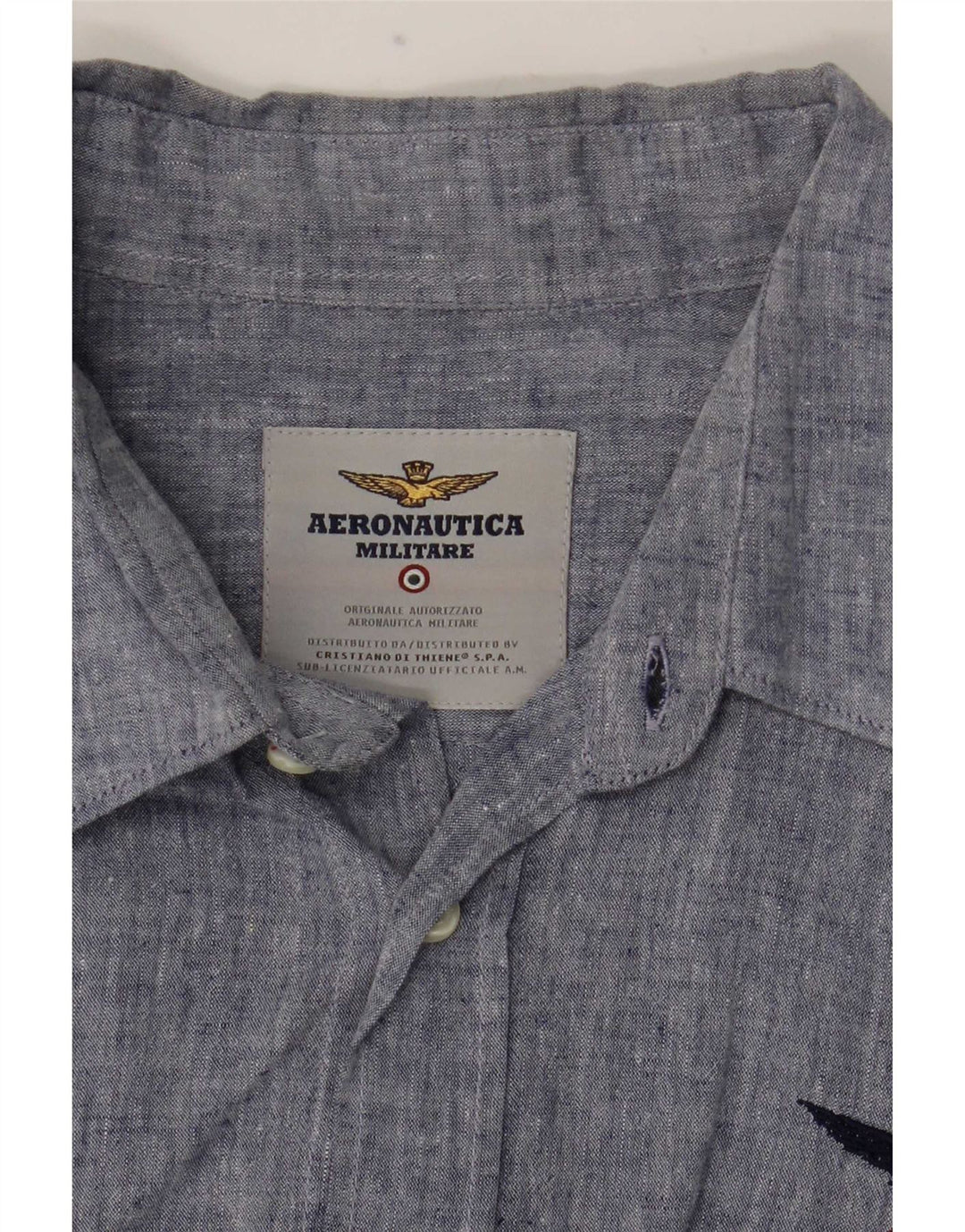 Camisa Aeronautica Militare Hombre Azul Medio