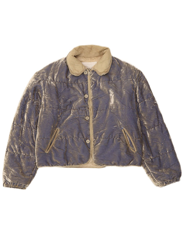 Chaqueta acolchada de terciopelo para mujer Cipriani IT 42 Azul medio