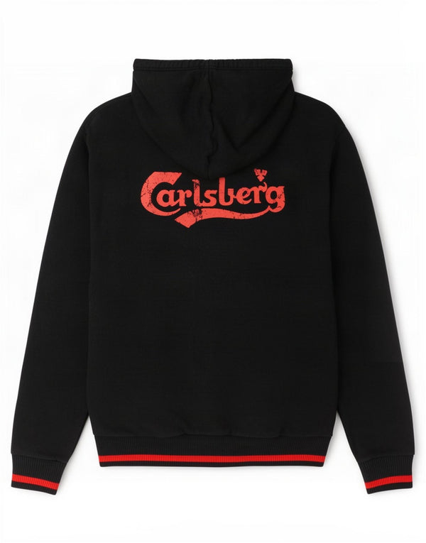Carlsberg Sudadera con capucha y cremallera gráfica para mujer UK 40 XL Azul marino Colorblock