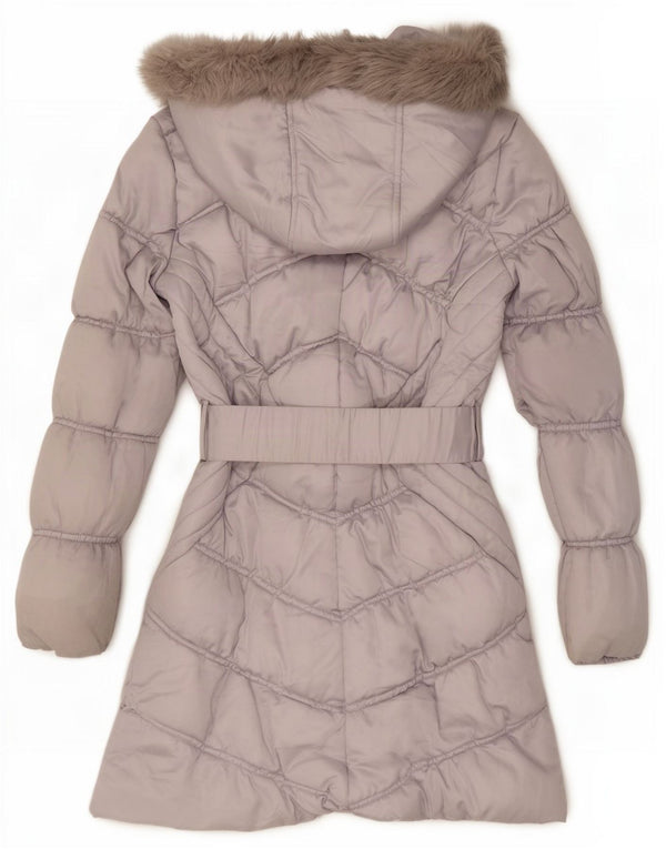 Lipsy Abrigo acolchado con capucha para niña 9-10 años Gris Poliéster