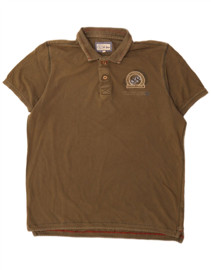 Polo para hombre Fat Face XL Caqui Algodón