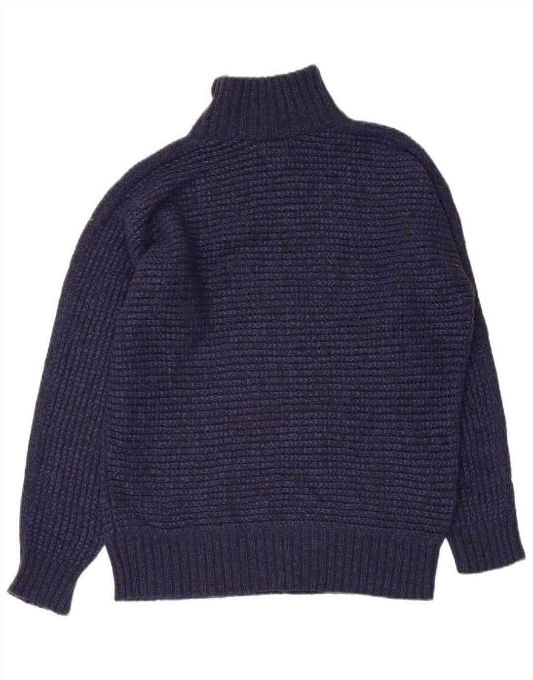 Massimo Dutti Jersey con Cuello Alto para Mujer UK 10 Small Azul Marino